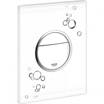 Панель смыва для унитаза GROHE NOVA COSMOPOLITAN PRINT (3 режима смыва), белый глянец Панель смыва для унитаза GROHE NOVA COSMOPOLITAN PRINT (3 режима смыва), белый глянец