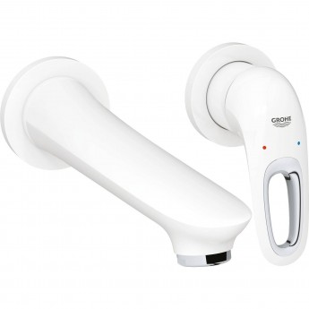 Внешняя часть смесителя для раковины GROHE EUROSTYLE NEW на 2 отверстия, белая луна